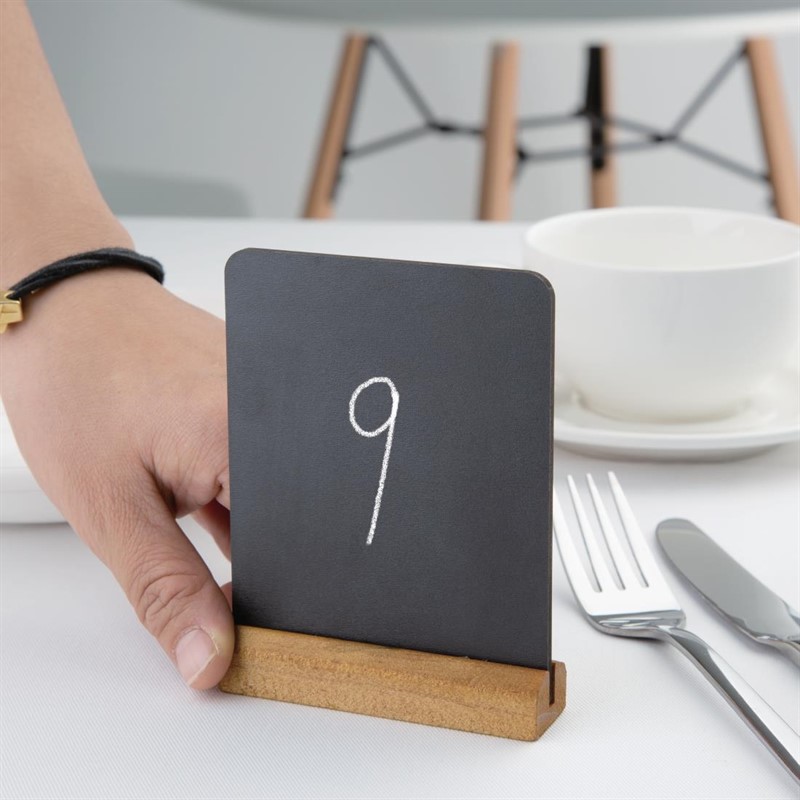  Olympia Mini ardoises de table &eacute;l&eacute;gantes 100(H) x 80(L)mm (lot de 4) 