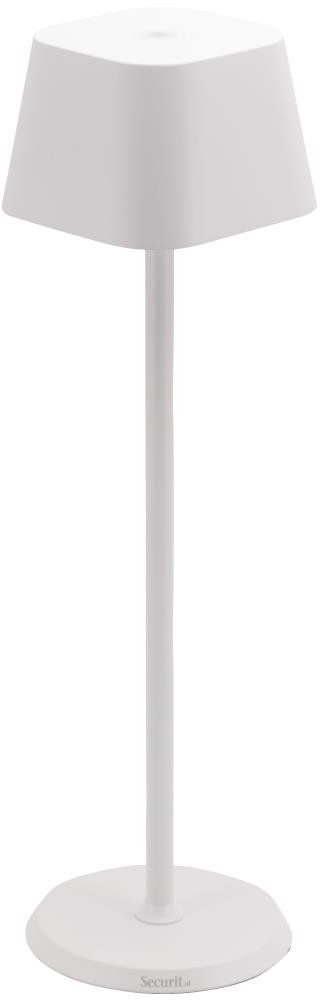  Securit Lampe de table LED sans fil blanche &agrave; intensit&eacute; variable Georgina avec c&acirc;ble de chargement magn&eacute;tique 