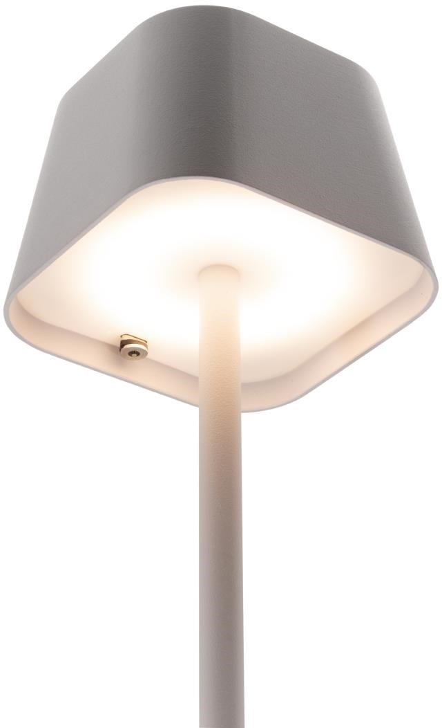  Securit Lampe de table LED sans fil blanche &agrave; intensit&eacute; variable Georgina avec c&acirc;ble de chargement magn&eacute;tique 