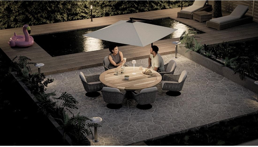  Securit Lampe de table LED sans fil blanche &agrave; intensit&eacute; variable Georgina avec c&acirc;ble de chargement magn&eacute;tique 
