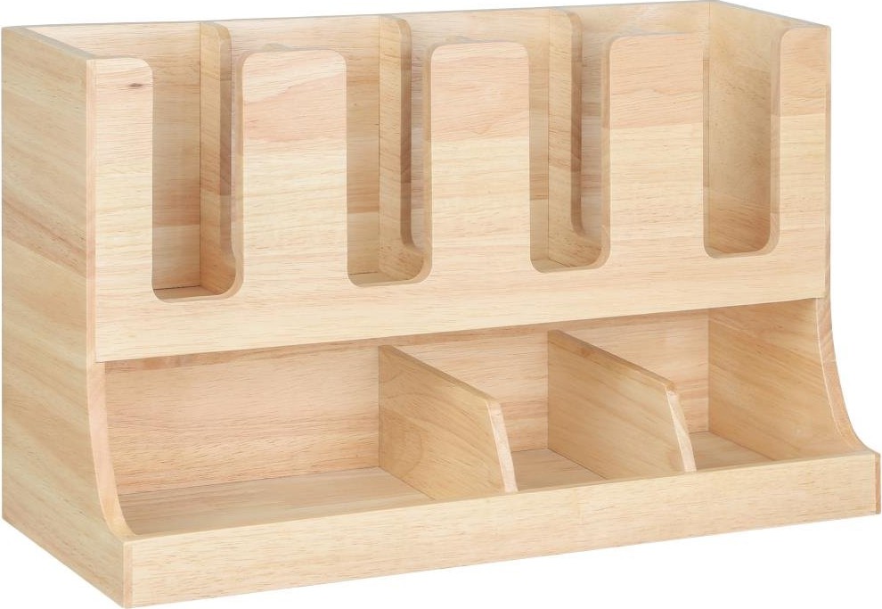  Olympia Organisateur de gobelets et condiments en bois d'h&eacute;v&eacute;a 450x405x240mm 