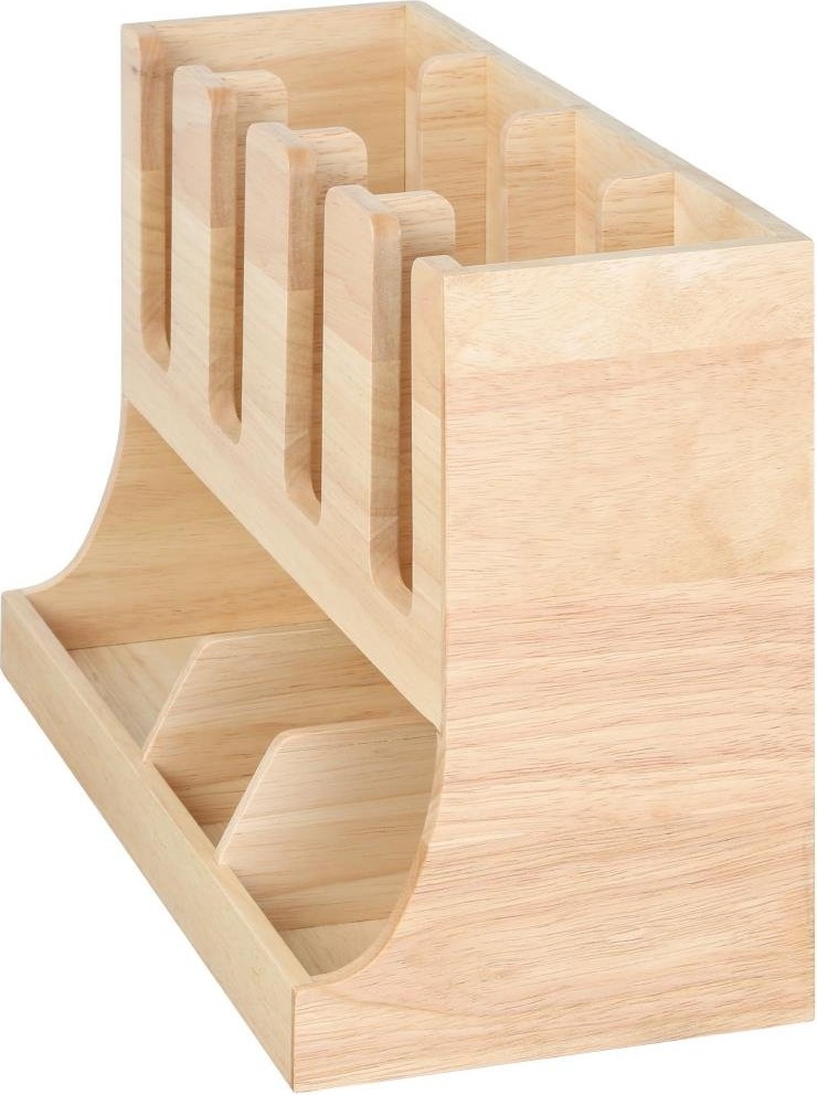  Olympia Organisateur de gobelets et condiments en bois d'h&eacute;v&eacute;a 450x405x240mm 