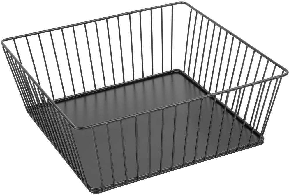  Olympia Panier de pr&eacute;sentation carr&eacute; m&eacute;tallique noir 280x280x100mm 