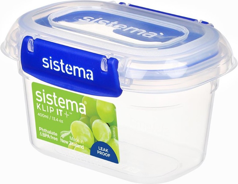  Sistema Bo&icirc;te alimentaire rectangulaire Klip It Plus 400ml 