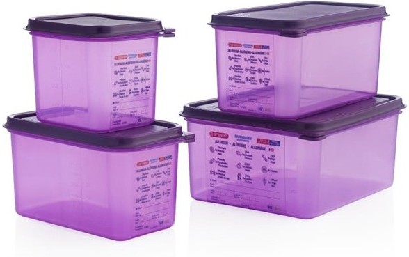  Araven Bac herm&eacute;tique violet antiallerg&eacute;nique GN1/4 4,3L 