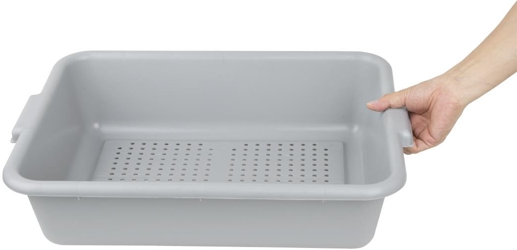  Vogue Bac alimentaire perfor&eacute; en plastique EDLP gris 