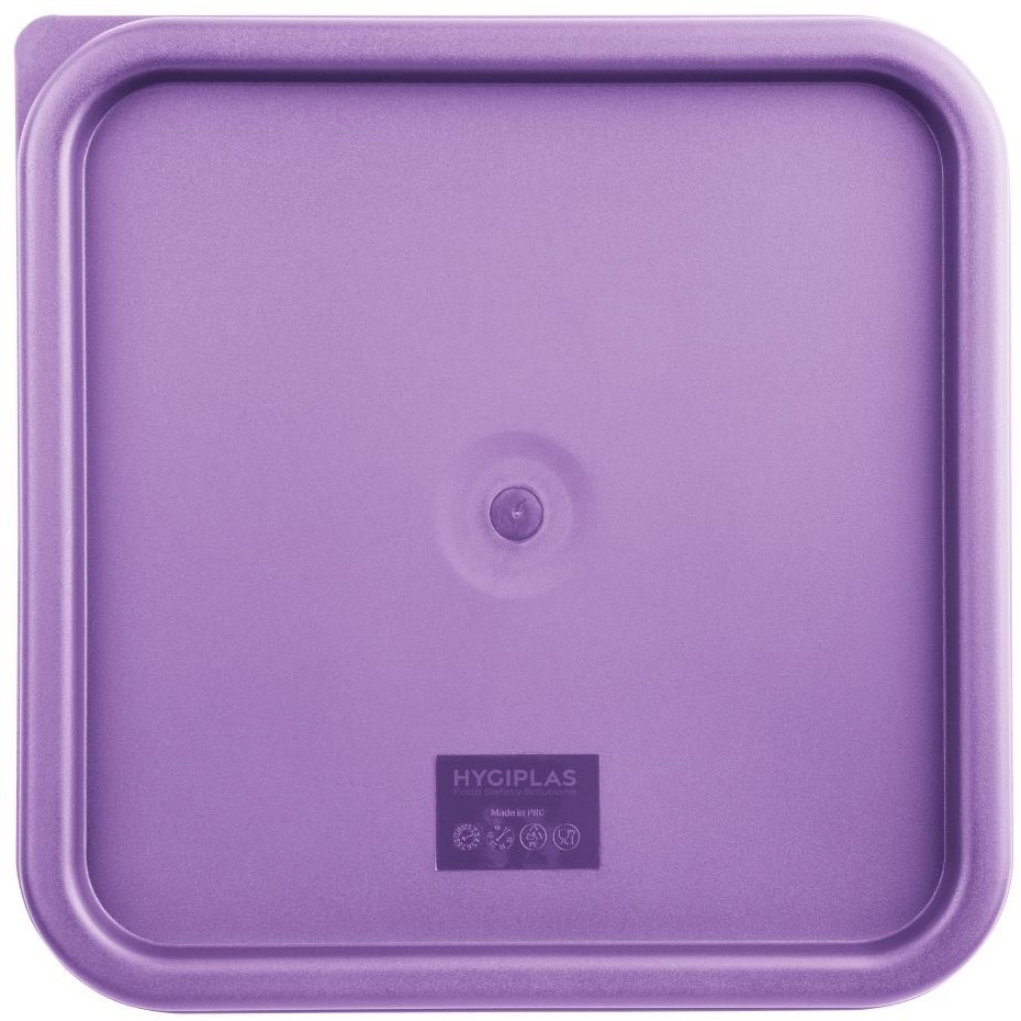  Hygiplas Grand couvercle carr&eacute; pour bo&icirc;te alimentaire violet 
