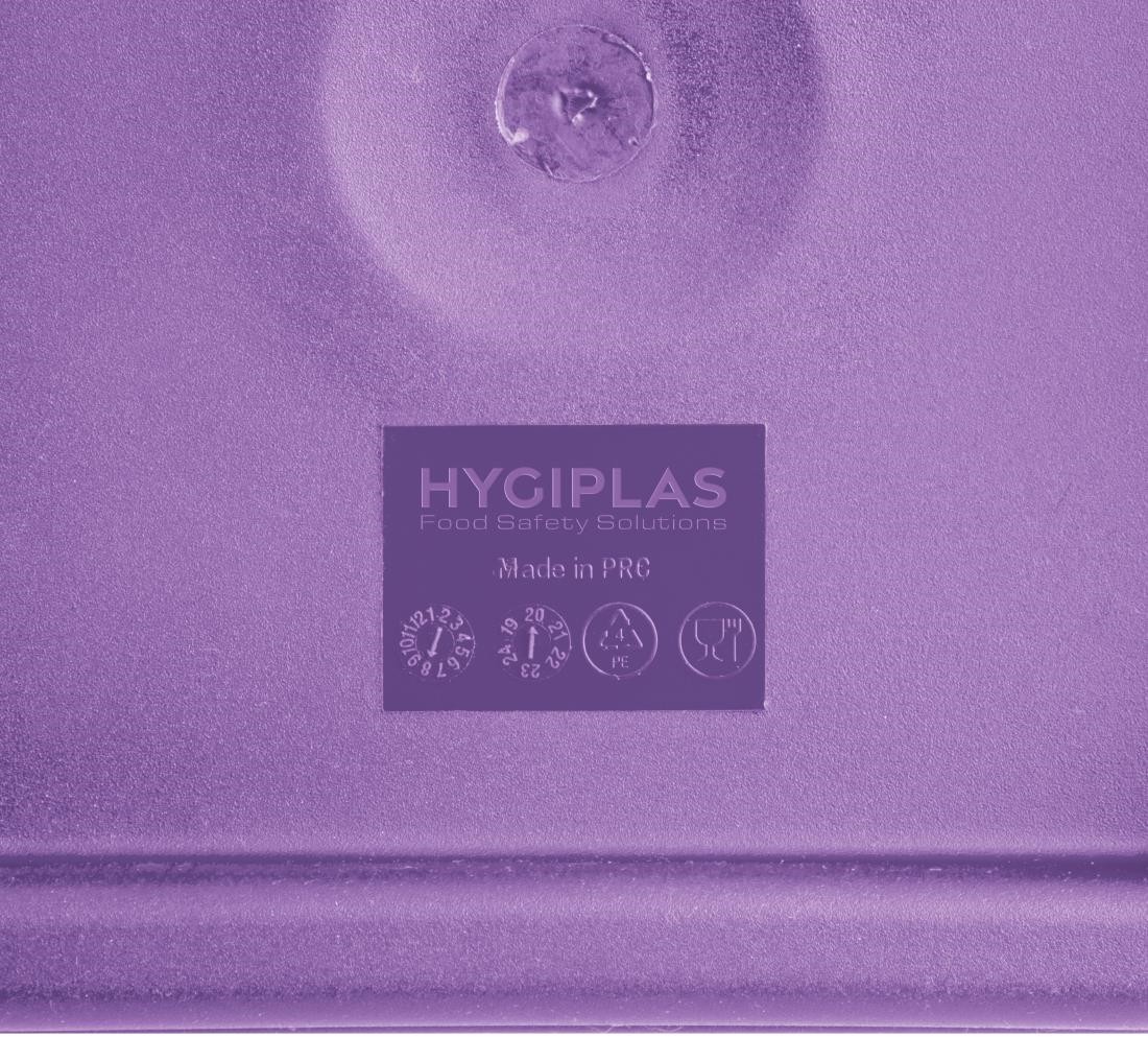  Hygiplas Grand couvercle carr&eacute; pour bo&icirc;te alimentaire violet 