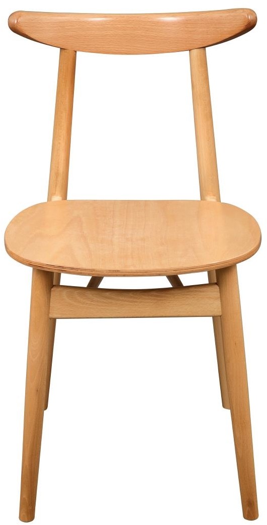  Fameg Chaises Cowhorn h&ecirc;tre naturel (lot de 2) 