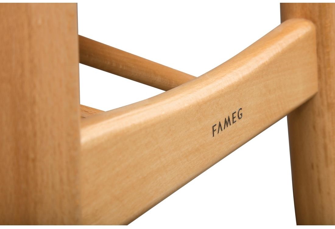  Fameg Chaises Cowhorn h&ecirc;tre naturel (lot de 2) 