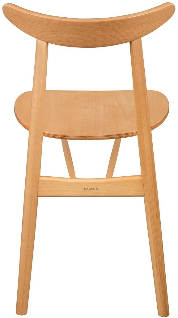  Fameg Chaises Cowhorn h&ecirc;tre naturel (lot de 2) 