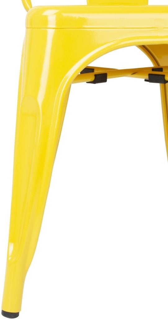  Bolero Chaises bistro en acier jaunes (lot de 4) 