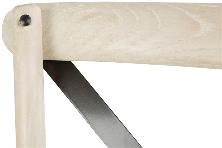  Bolero Chaises en ch&ecirc;ne avec dossier crois&eacute; sable 