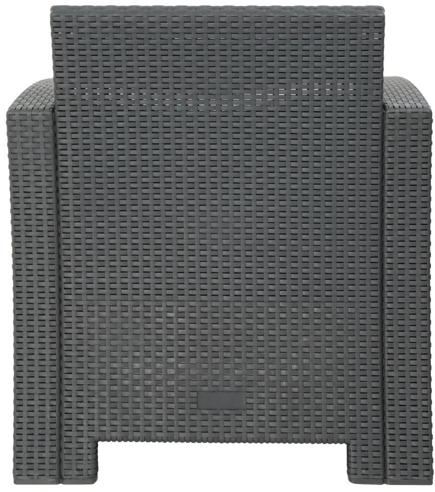  Bolero Ensemble fauteuils et table en rotin PP gris 