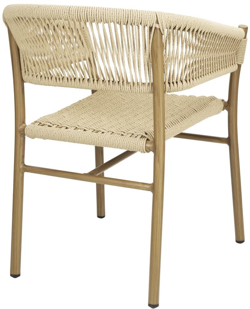  Bolero Fauteuils en corde naturelle tress&eacute;e Florence (lot de 2) 