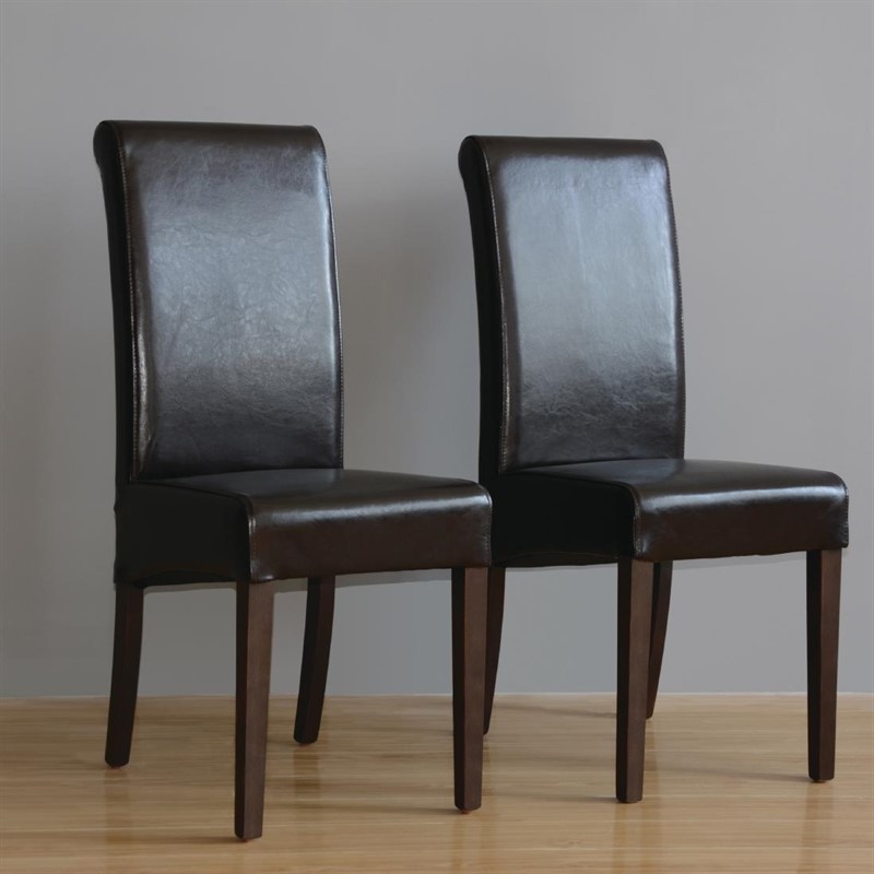  Bolero Chaises en simili cuir &agrave; dossier incurv&eacute; noires 