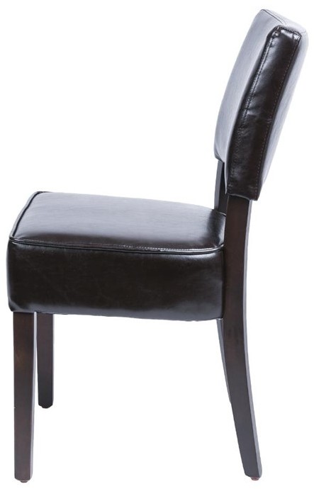  Bolero Chaises confortables en simili cuir marron fonc&eacute; 