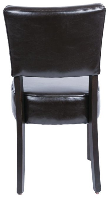  Bolero Chaises confortables en simili cuir marron fonc&eacute; 