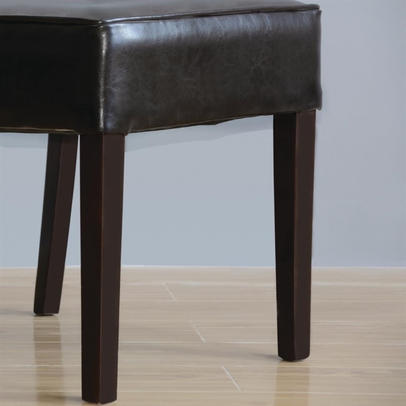  Bolero Chaises confortables en simili cuir marron fonc&eacute; 