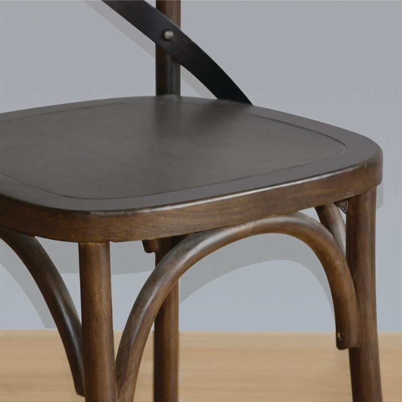  Bolero Chaises couleur noyer avec dossier crois&eacute; Bolero 