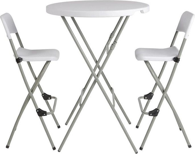  Bolero Tabourets hauts pliants (lot de 2) 
