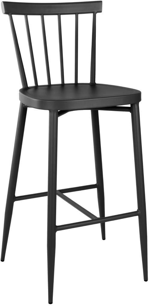  Bolero Tabourets hauts en aluminium Windsor noirs (lot de 2) 