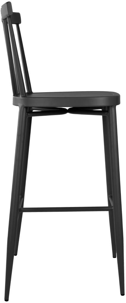  Bolero Tabourets hauts en aluminium Windsor noirs (lot de 2) 
