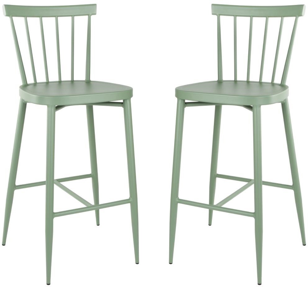  Bolero Tabourets hauts en aluminium Windsor verts (lot de 2) 