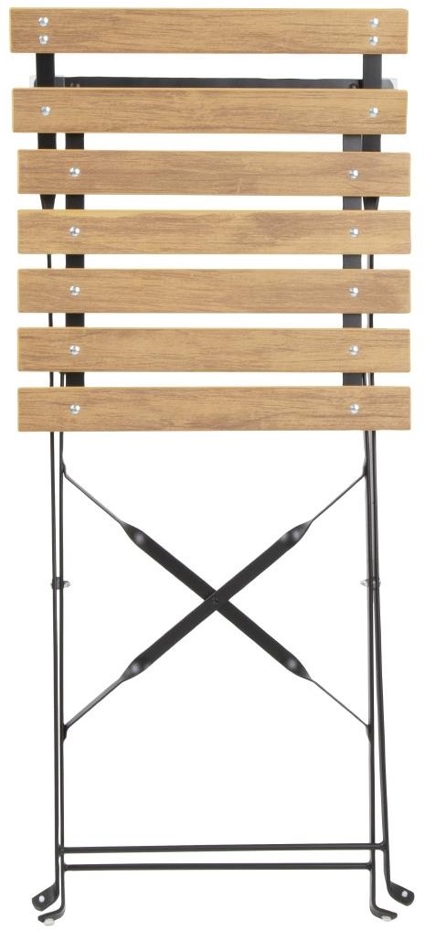  Bolero Chaises de terrasse pliantes Perth effet bois (lot de 2) 