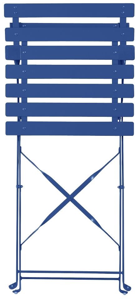  Bolero Chaises de terrasse pliantes Perth bleu marine fonc&eacute; (lot de 2) 