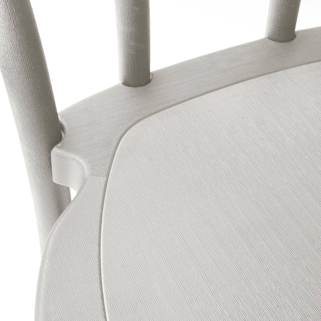  Bolero Chaises en r&eacute;sine style bois courb&eacute; Soho blanches (lot de 4) 
