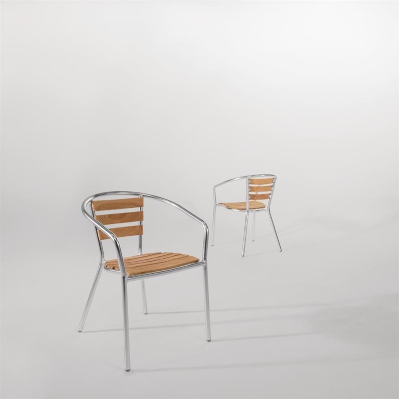  Bolero Fauteuils en fr&ecirc;ne et aluminium 730mm 