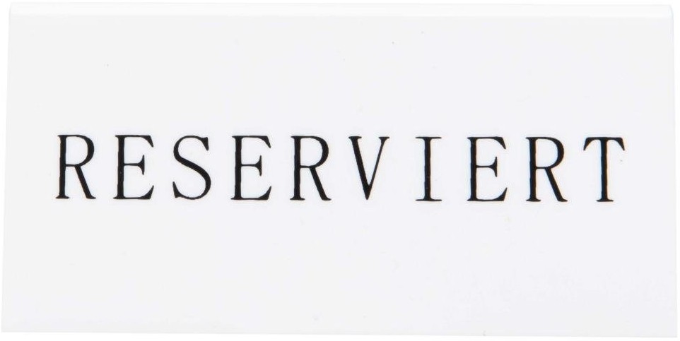  Securit Chevalets table r&eacute;serv&eacute;e "Reserviert" (lot de 5) 