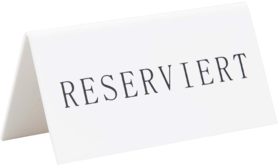 Securit Chevalets table r&eacute;serv&eacute;e "Reserviert" (lot de 5) 