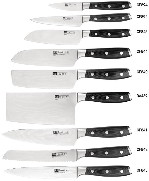  Tsuki Couteau santoku S&eacute;rie 7 125mm 