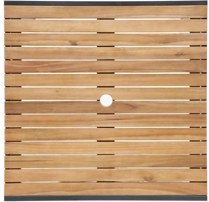  Bolero Table carr&eacute;e en acier et acacia 80 cm 