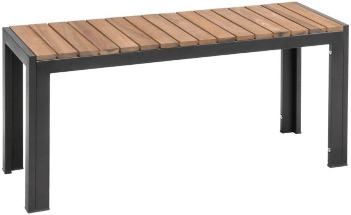  Bolero Bancs en acier et acacia -100 cm (lot de 2) 