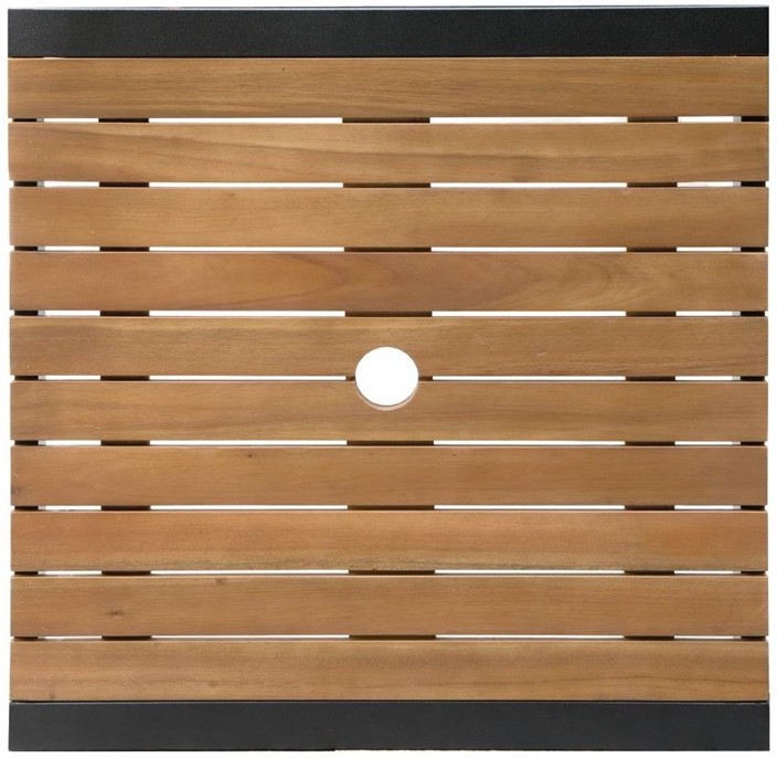  Bolero Mange-debout carr&eacute; en acier et acacia 60 cm 
