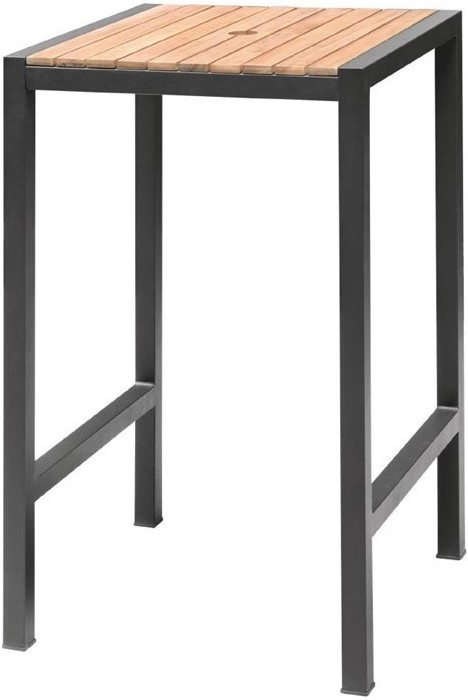 Bolero Mange-debout carr&eacute; en acier et acacia 60 cm 