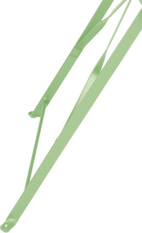 Bolero Table de terrasse carr&eacute;e pliante en acier vert clair 600 mm 