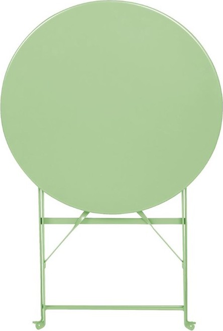  Bolero Table de terrasse carr&eacute;e pliante en acier vert clair 595 mm 