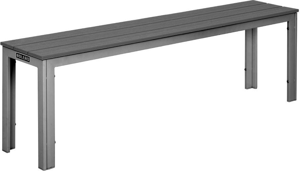  Bolero Bancs &agrave; lattes Valletta gris (lot de 2) 