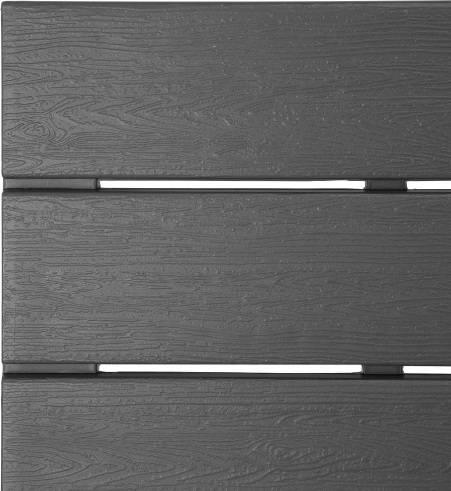  Bolero Bancs &agrave; lattes Valletta gris (lot de 2) 