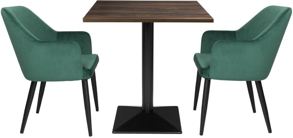 Bolero Table carr&eacute;e Complete effet bois fonc&eacute; 700mm 
