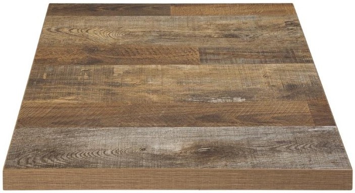  Bolero Plateau de table carr&eacute; effet bois vieilli - 60 cm 