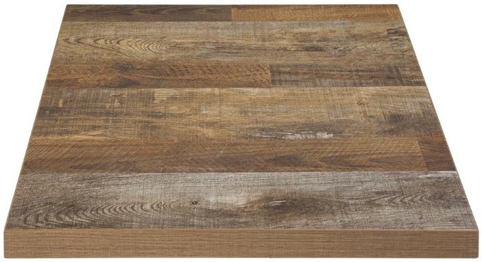  Bolero Plateau de table carré effet bois vieilli - 70 cm 