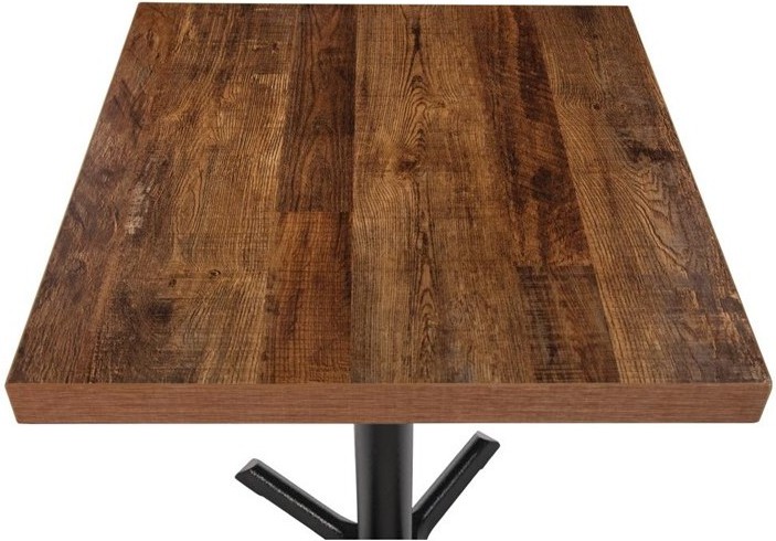  Bolero Plateau de table carr&eacute; effet bois vieilli - 70 cm 