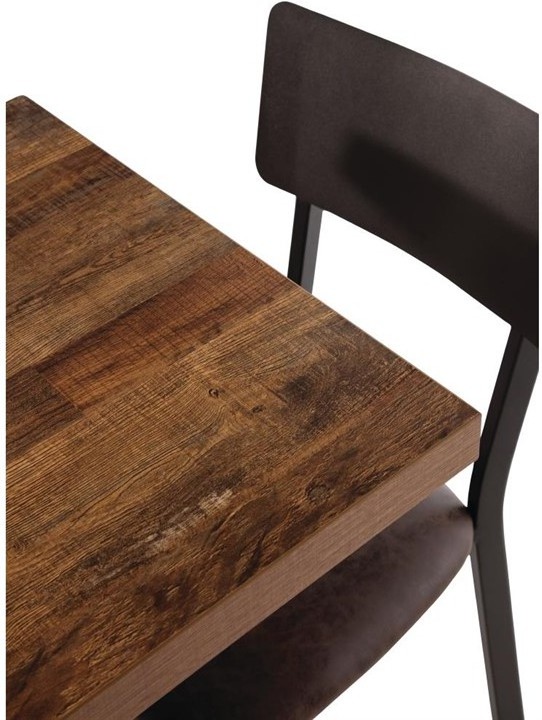 Bolero Plateau de table carré effet bois vieilli - 70 cm 