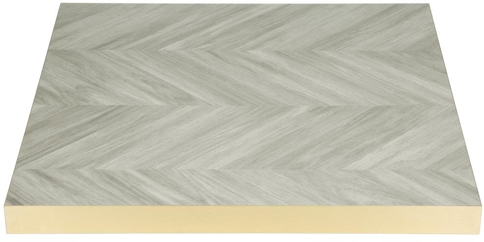  Bolero Plateau de table carr&eacute; pr&eacute;-perc&eacute; Chevron 700mm 