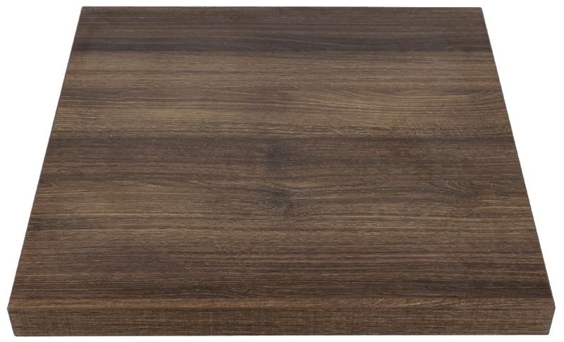  Bolero Plateau de table carr&eacute; 700mm effet bois ch&ecirc;ne rustique 